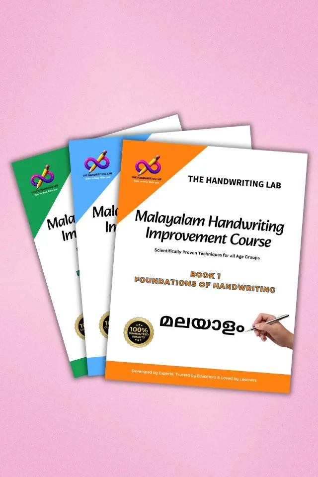 Malayalam Handwriting Improvement Course | 3 Workbook Set Tamil Handwriting Improvement Course - Workbooks by The Handwriting Lab