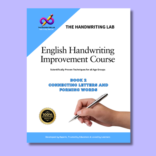 Checkout Book 2 of English handwriting improvement course of the Handwriting lab
